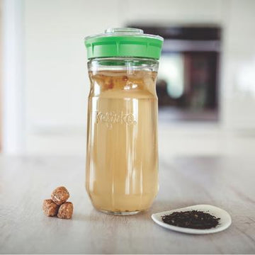 tarro grande con scoby de kombucha