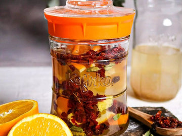 kefir de agua con te de rosa mosqueta