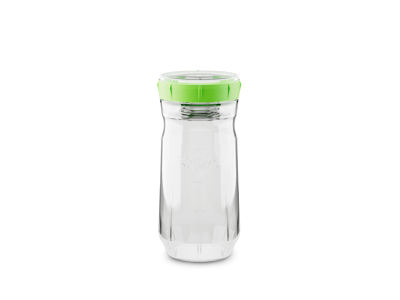 Tarro de vidrio para fermentación de frutas y verduras Kefirko de 1400ml con tapa que verde y bomba de vacío.