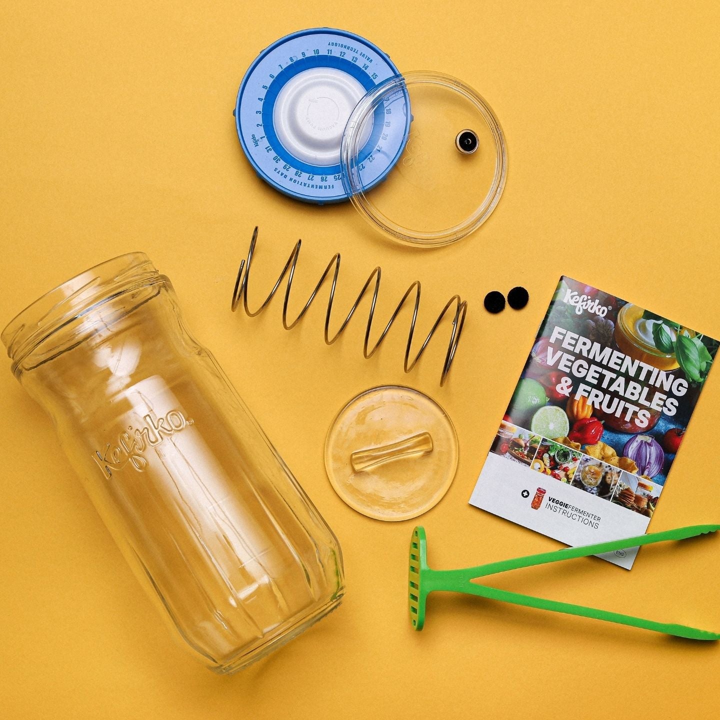 contenido del veggie fermenter grande de kefirko para fermentar verduras