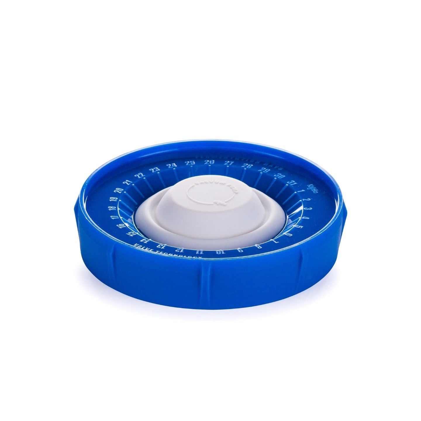 tapa azul con bomba de vacio kefirko
