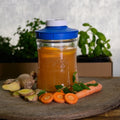 kefir de agua preparado con zanahoria y jengibre